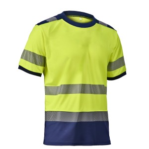 T-SHIRT COMBINADA DE MANGA CURTA DE ALTA VISIBILIDADE ADEEPI - CLASSE 2