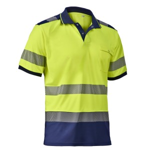 PÓLO COMBINADO DE MANGA CURTA DE ALTA VISIBILIDADE ADEEPI - CLASSE 1